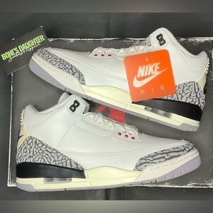 Air Jordan 3 Retro White Cement Reimagined Size 8 Men/9.5 Women